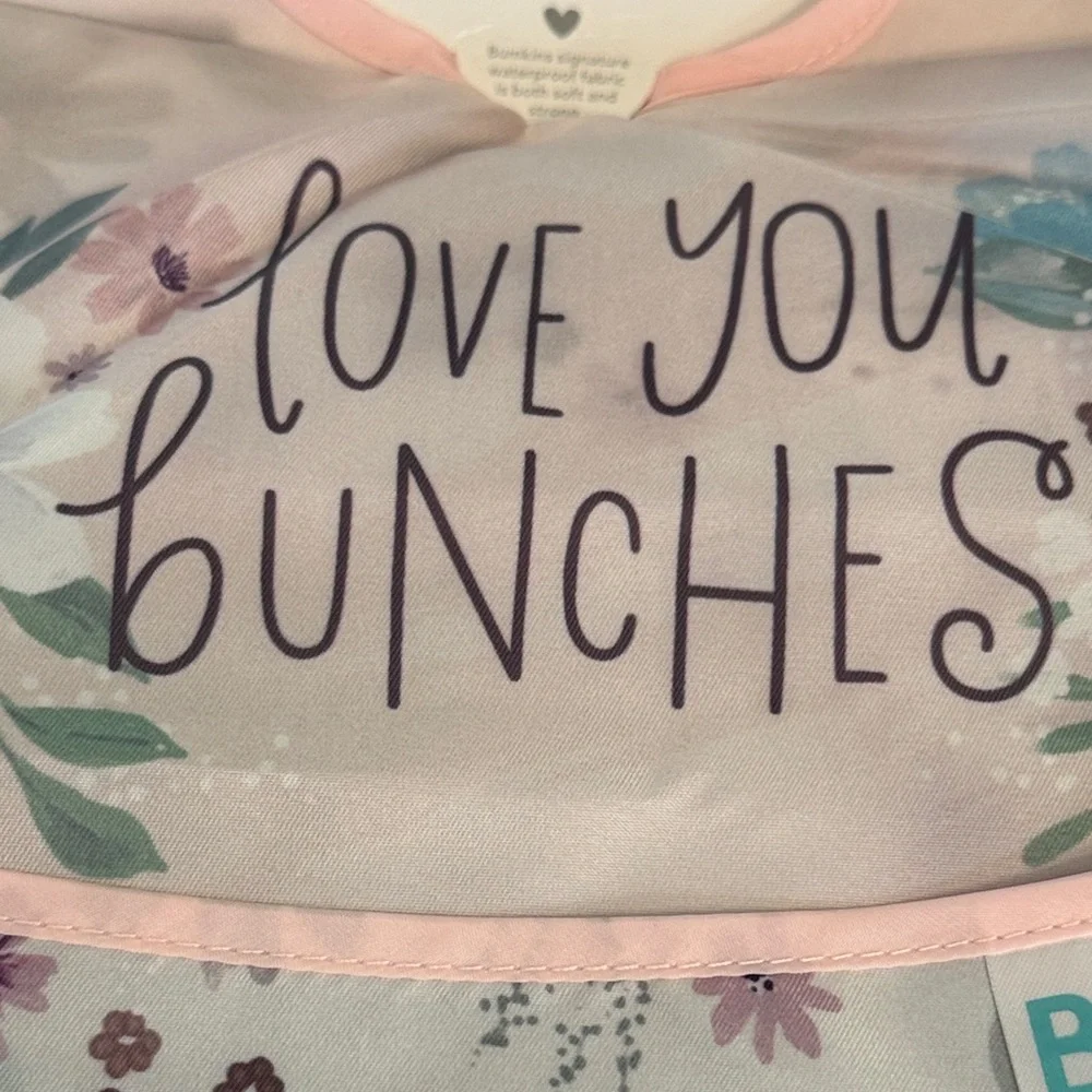 Bumkins Floral SuperBib 3-Pack Pink Green Love You Bunches